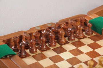 ULTIMATE WOODEN Magnetic Travel Chess Set - 8