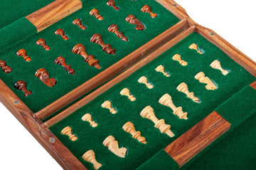 WOODEN MAGNETIC Top-Up Travel Chess Set - 10