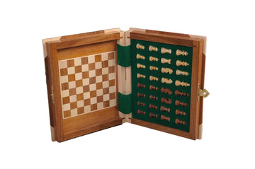 BOOK WOODEN MAGNETIC Travel Chess Set - LARGE