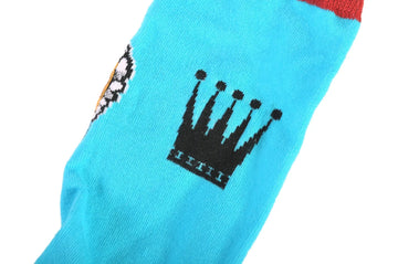 Blue & Burgundy Chess Socks