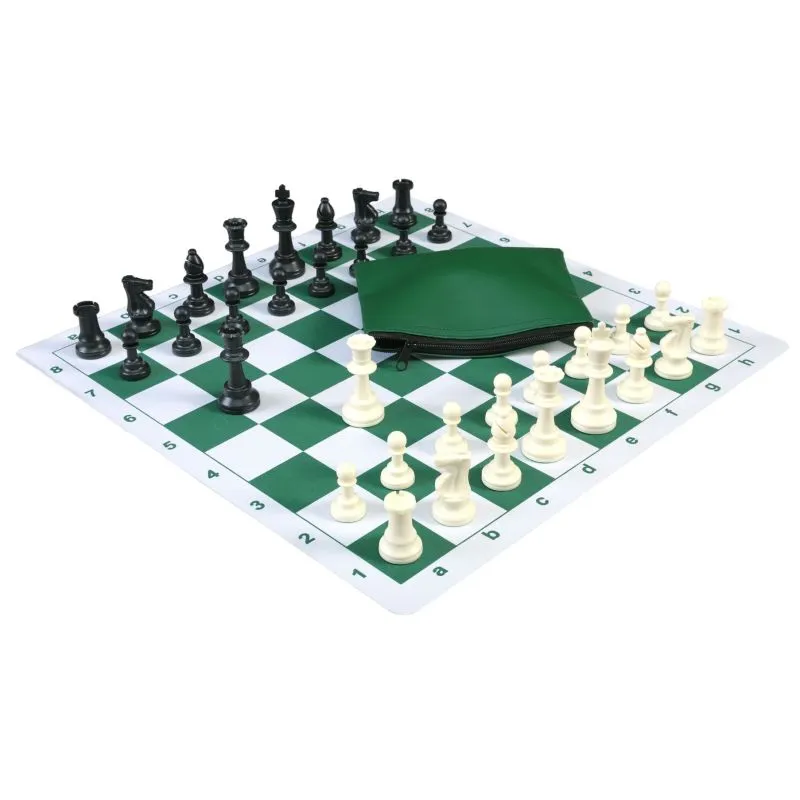 Basic Chess Set Combination with Mousepad Board and Single Weighted ...