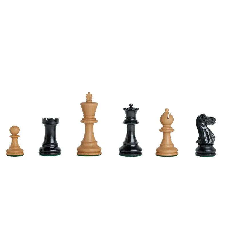 The House of Staunton The Grandmaster Chess Set, Box, and Board Combination  - Ebonized Boxwood