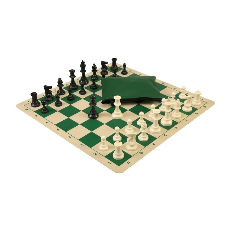 Basic Chess Set Combination with Silicone Chess Board and Triple ...