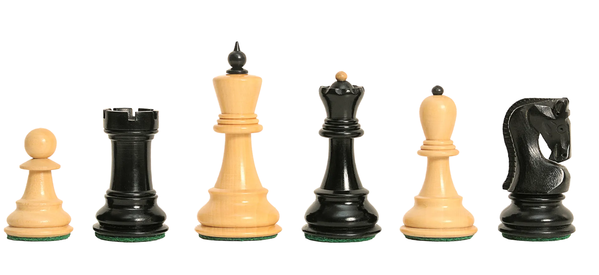 The Queen's Gambit Final Game Chess Set Ebonized & Boxwood Pieces with  Queen's Gambit Board - 4 King