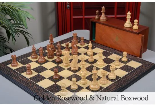 The American Staunton Chess Set, Box & Board Combination