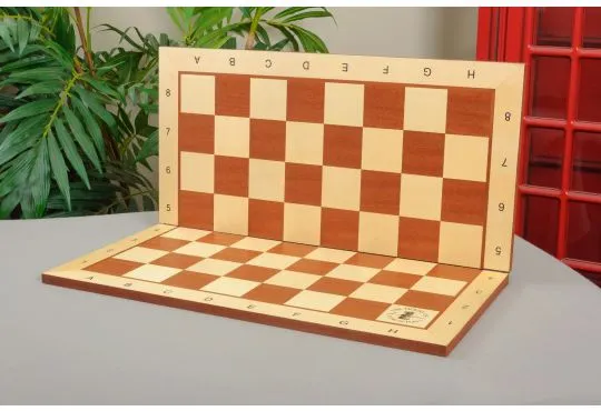 Folding Maple and Mahogany Wooden Tournament Chess Board