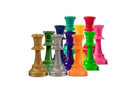 Single Weighted Plastic Pieces - Individual Queen (Assorted Colors)