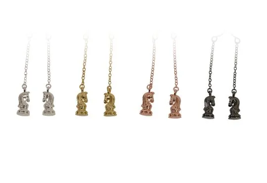 Caissa Collection Chess Pendant Earrings – KNIGHT