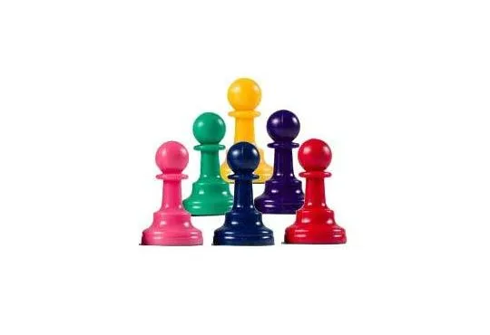 Triple Weighted Plastic Pieces - Individual Pawn (Assorted Colors)