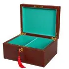 Premium Leather Chess Box - Brown