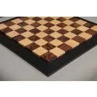 Walnut Burl, Genuine Ebony & Bird's Eye Maple Custom Contemporary II Chess Board