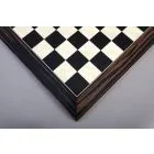 Black Anegre, Bird's Eye Maple & Macassar Ebony Standard Traditional Chess Board - Satin Finish