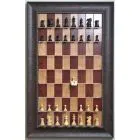 Straight Up Chess Board - Red Cherry Chess Board with 2 7/8" Walnut Scoop Frame