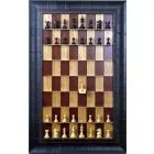 Straight Up Chess Board - Red Cherry Series with Rustic Brown Frame 