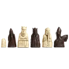 The Isle of Lewis Chess Pieces - 3.5" King - BROWN and NATURAL