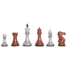Staunton Themed Chess Pieces - 3.5" King - Metallic