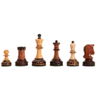 The Burnt Golden Rosewood Dubrovnik Chess Pieces - 3.75" King