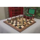 The Burnt Dubrovnik Series Chess Set, Box, & Board Combination
