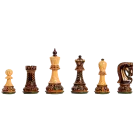 The Burnt Zagreb '59 Series Chess Pieces - 3.875" King