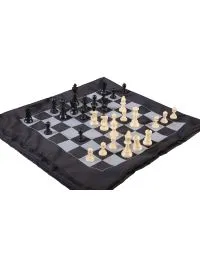 Analysis Chess Pieces and Cinch Chess Board Bag Combo
