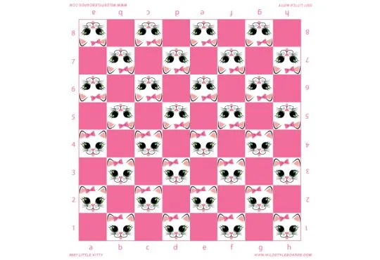 Little Kitty - Full Color Vinyl Chess Board