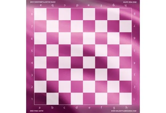 Pink Satin - Full Color Vinyl Chess Board
