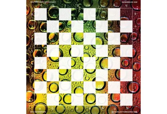 Waterdrops  - Full Color Vinyl Chess Board