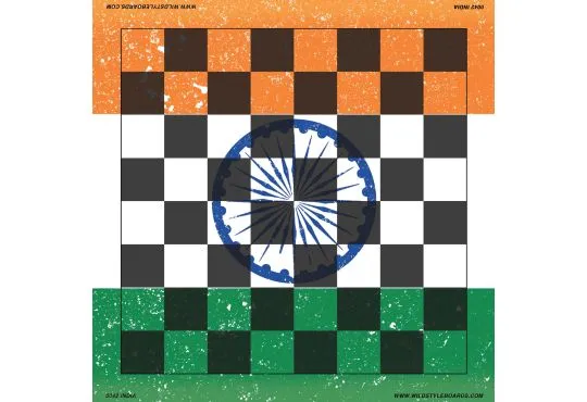 India - Full Color Vinyl Chess Board