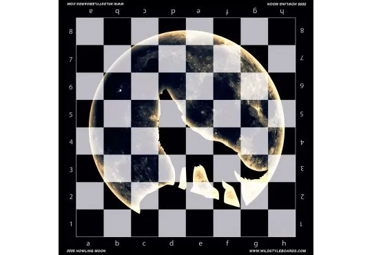 Howling Moon - Full Color Vinyl Chess Board