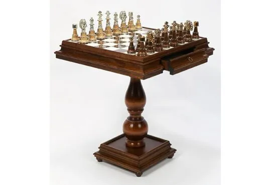 Grand Alabaster Chess Table