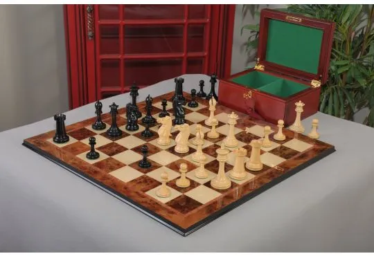 The B & Co. Series  Chess Set, Board & Box Combination - 4.4" King