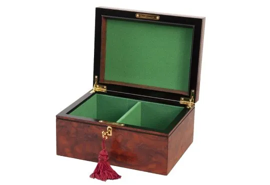 Luxe Premium Chess Box - Amboyna Burl