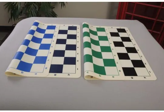 Double-Sided Regulation Silicone Tournament Chess Board - 2.25" Squares