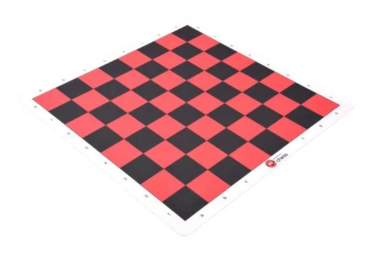 Wholesale Chess Branded Thin Mouse Pad Style - Tournament Chess Board - 2.25" Squares - Black & Red
