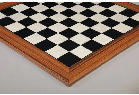 Black Anegre and Maple Classic Traditional Chess Board - Satin Finish