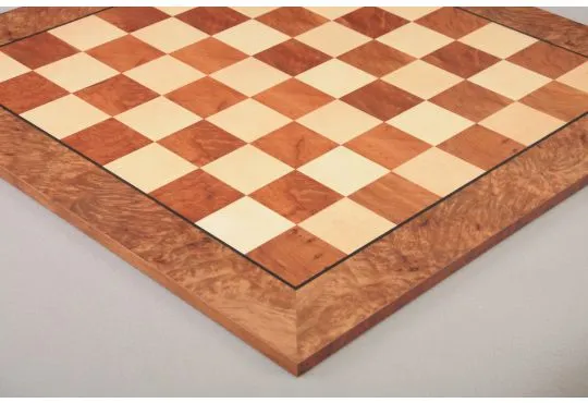 Camphor Burl and Maple Classic Traditional Chess Board