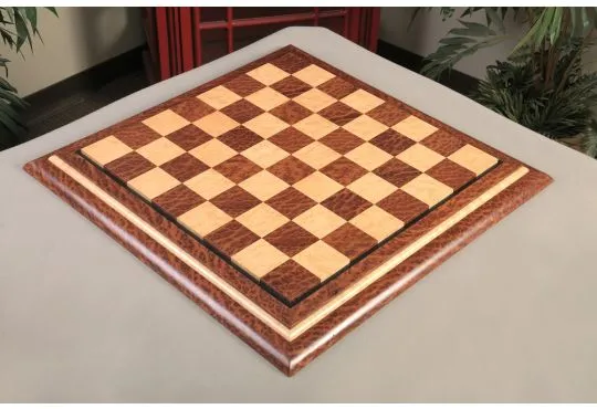 Signature Contemporary V Luxury Chess board - VAVONA BURL / BIRD'S EYE MAPLE - 2.5" Squares