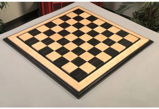 Signature Contemporary VI Luxury Chess board - MACASSAR EBONY / BIRD'S EYE MAPLE - 2.5" Squares