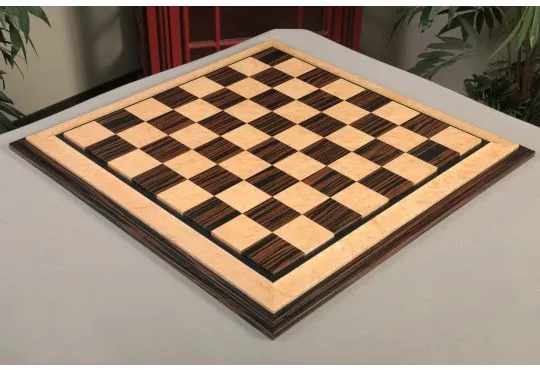 Signature Contemporary VI Luxury Chess board - TIGER EBONY / BIRD'S EYE MAPLE - 2.5" Squares