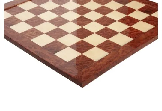 Vavona Burl & Maple Signature Traditional Chess Board - Gloss Finish
