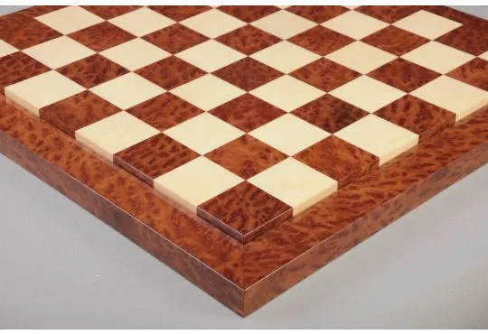 Vavona Burl & Maple Superior Contemporary Chess Board - Gloss Finish