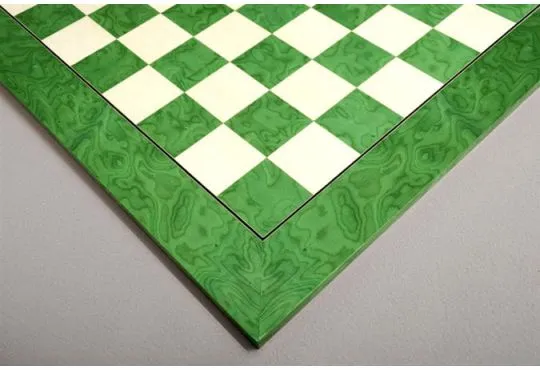 Greenwood and Bird's Eye Maple Standard Traditional Chess Board - Gloss Finish
