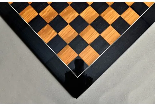 Blackwood and Olivewood Standard Traditional Chess Board - Gloss Finish