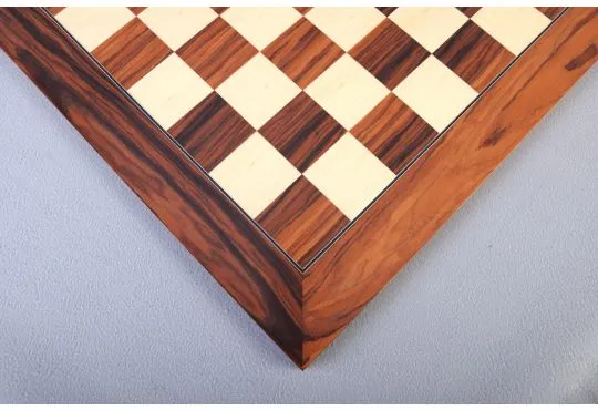 Santos Palisander & Bird's Eye Maple Standard Traditional Chess Board - Satin Finish