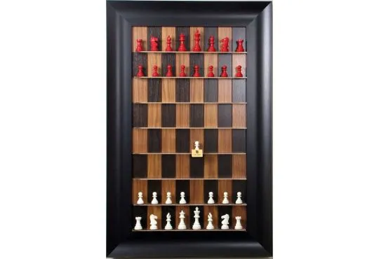Straight Up Chess Board - Black Walnut Series with 3 1/2' Wide Scoop 