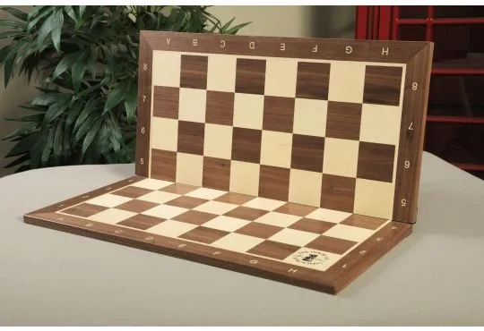 Folding Walnut and Maple Wooden Tournament Chess Board