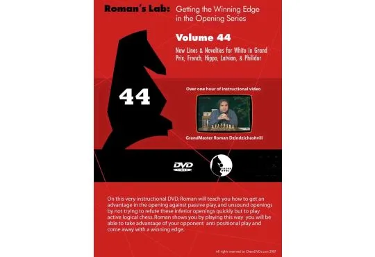 E-DVD ROMAN'S LAB - VOLUME 44 - New Lines & Novelties for White in Grand Prix, Hippo, Latvian & Philidor