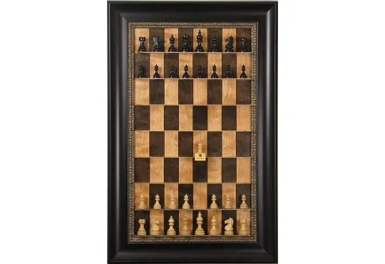 Straight Up Chess Board - Cherry Bean Series with Dark Bronze Frame 