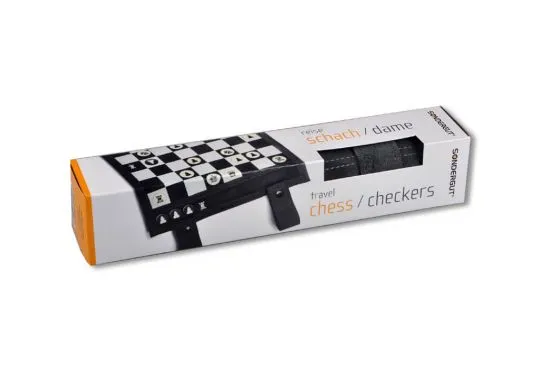 Sondergut Chess/Checkers Roll-Up Travel Set