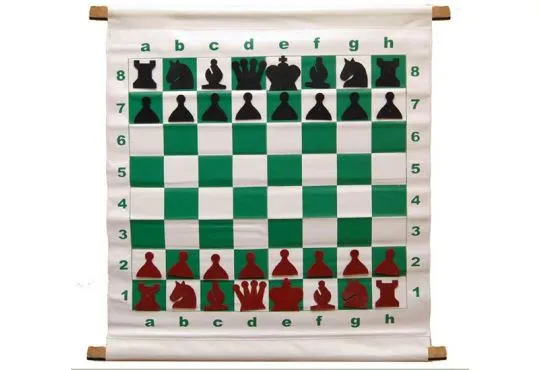 28" Magnetic-Style Chess Demonstration (Teaching) Board Set with Deluxe Carrying Bag